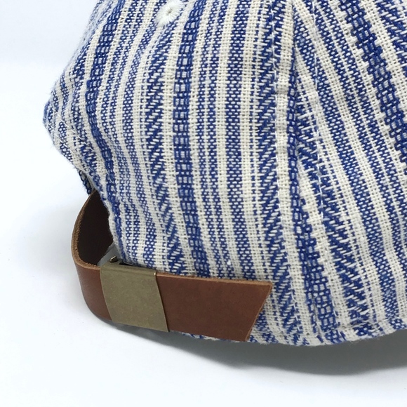 Madewell Baseball Cap in Textural Stripe Blue New - Picture 5 of 8